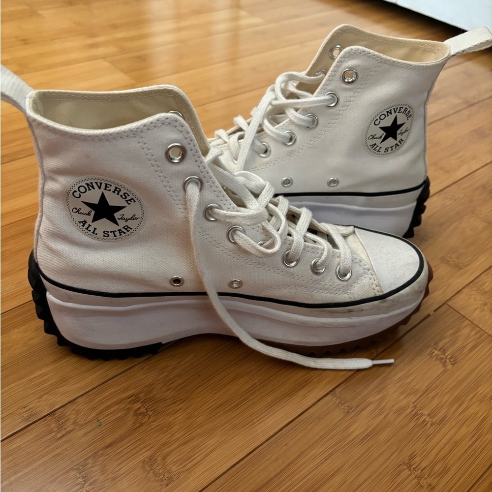 Converse All Star Platform White High-Tops